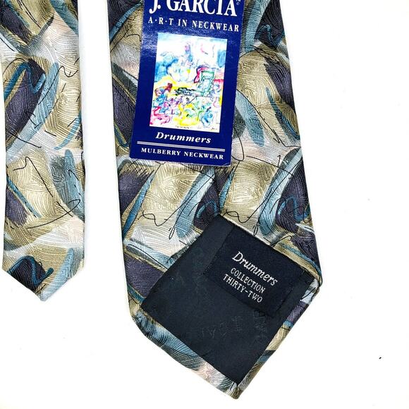 Jerry Garcia Drummers Collection Thirty-Two 1996 100% Silk Tie - NEW! - Picture 4 of 6